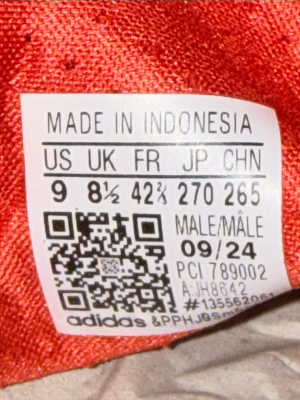 Adidas SL 72 RS Preloved Red Sneakers Mens 9 - Picture 8 of 9